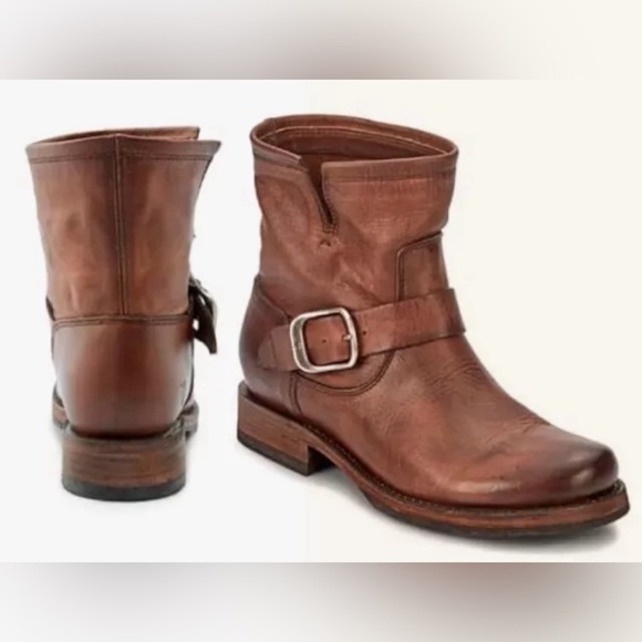 Frye Veronica Short Pull On Booties Boots Western Vintage New Size 8 Stone - Picture 16 of 16